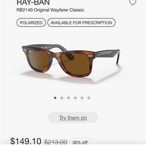 Ray Ban wayfarer- Polarized